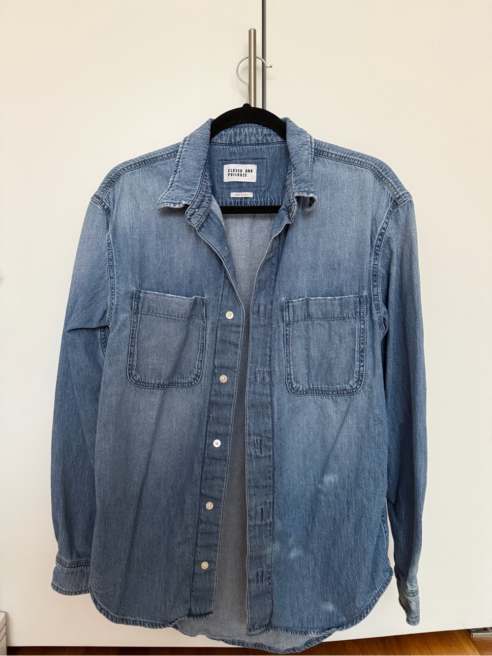 Closed Light Blue Denim Button-Down Shirt